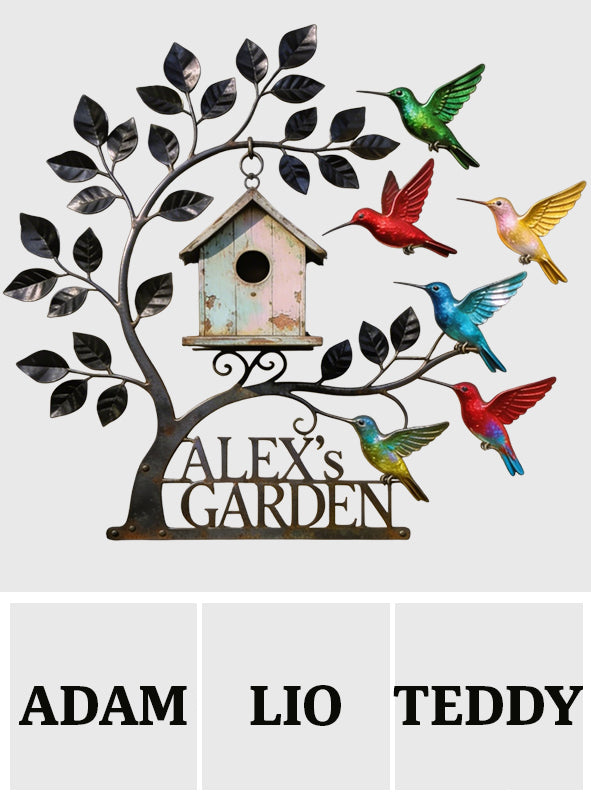 Welcome To My Garden - Personalized Gardening Cut Metal Sign