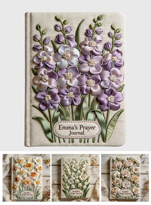 Custom Birth Flower & Name - Personalized Christian Leather Journal