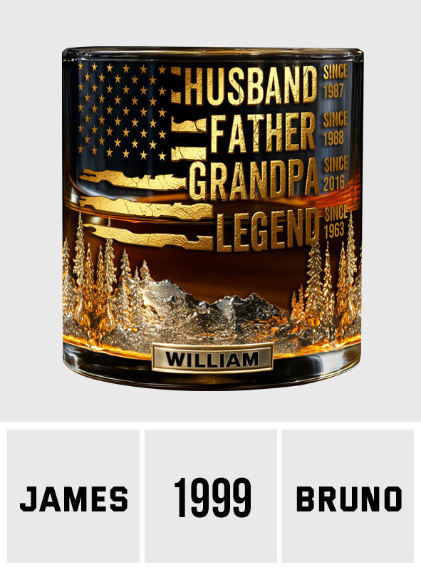 Legendäres Geschenk für Ehemann, Vater, Großvater – personalisiertes Whiskyglas für Opa