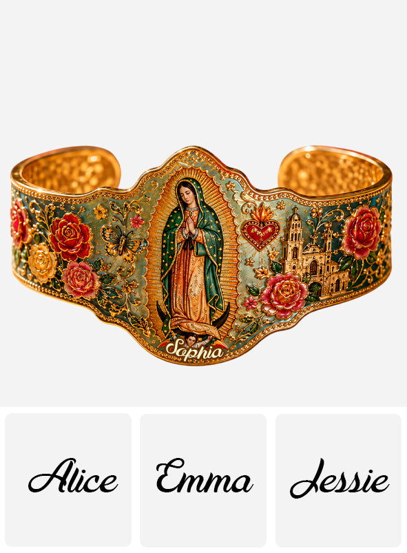 Mexikanische Göttin, Guadalupe - Personalisierbares Christliches Armreif