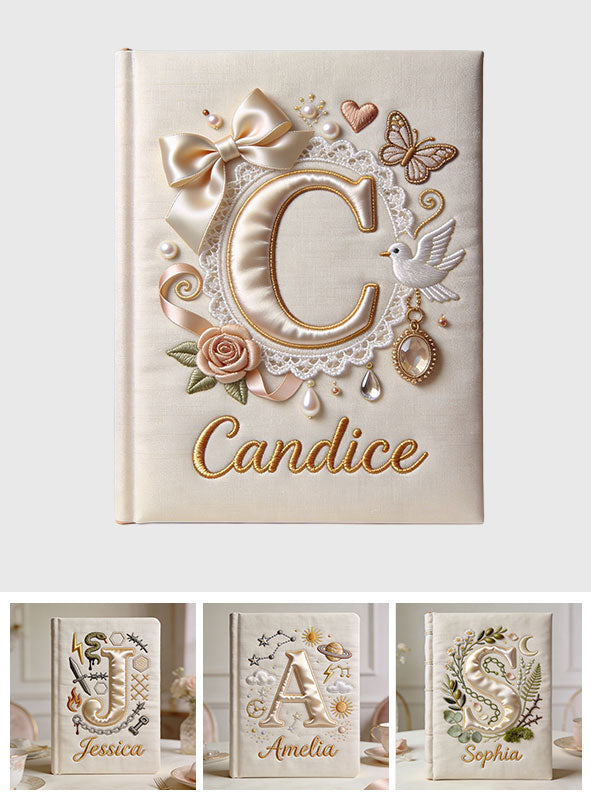 Gestalte deinen Anfangsbuchstaben – Personalisiertes Notizbuch aus Leder zur Selbstliebe