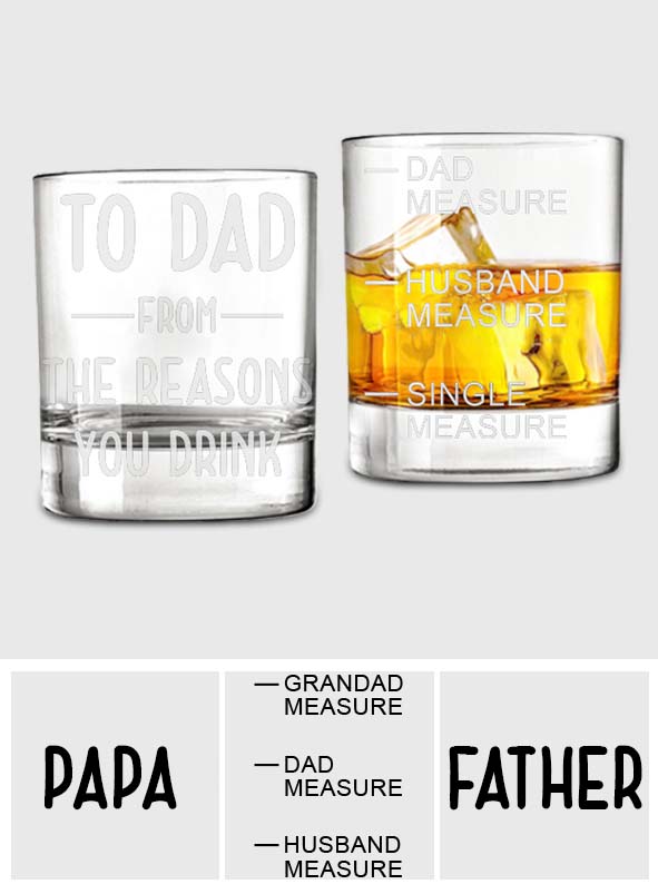 Für Papa – von dem Grund, warum du trinkst – personalisiertes Whiskeyglas für Väter