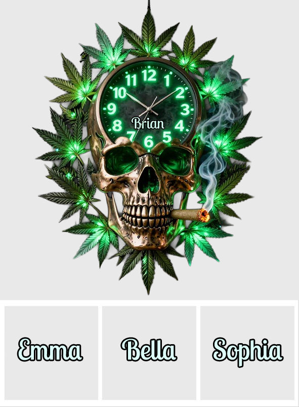 Stoners & Smokers - Personalized Weed LED Light Wall Clock