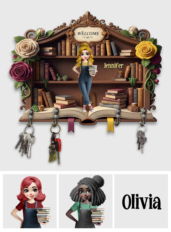 Willkommen in meinem Wohlfühlort – Personalisierter Schlüsselhalter in Buchform