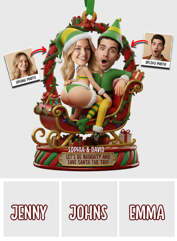 Lustiger Elf – Personalisierter transparenter Paar-Anhänger