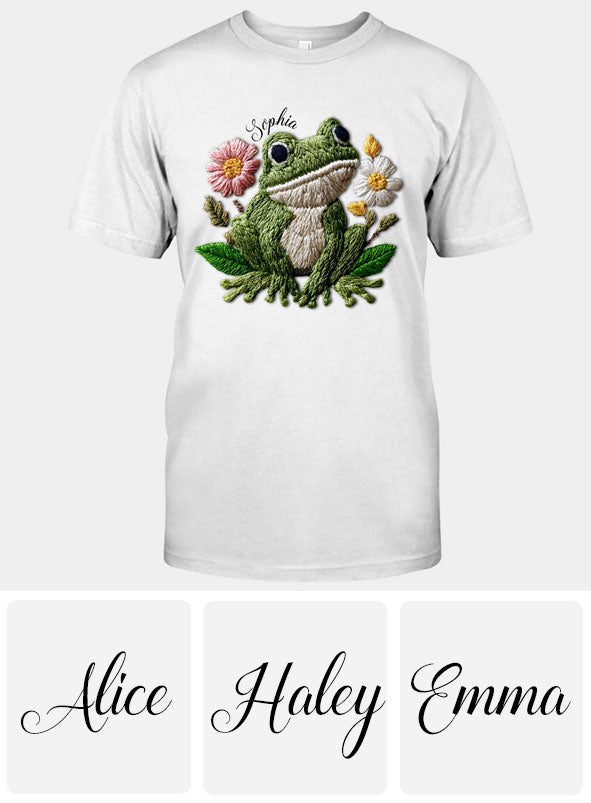 Ich liebe Frösche – personalisiertes Frosch-T-Shirt und Hoodie