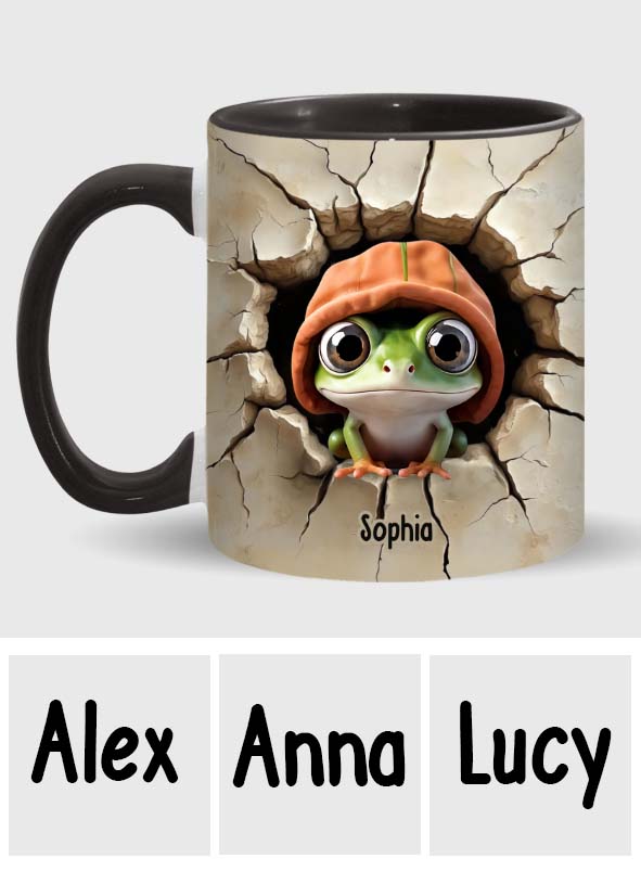 Niedlicher Frosch – Personalisierte Tasse mit Froschmotiv