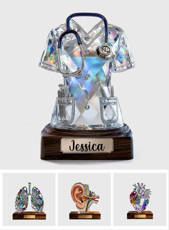 Liebe zum Krankenschwesterleben – Personalisierte Acrylplakette in individueller Form für Krankenschwestern