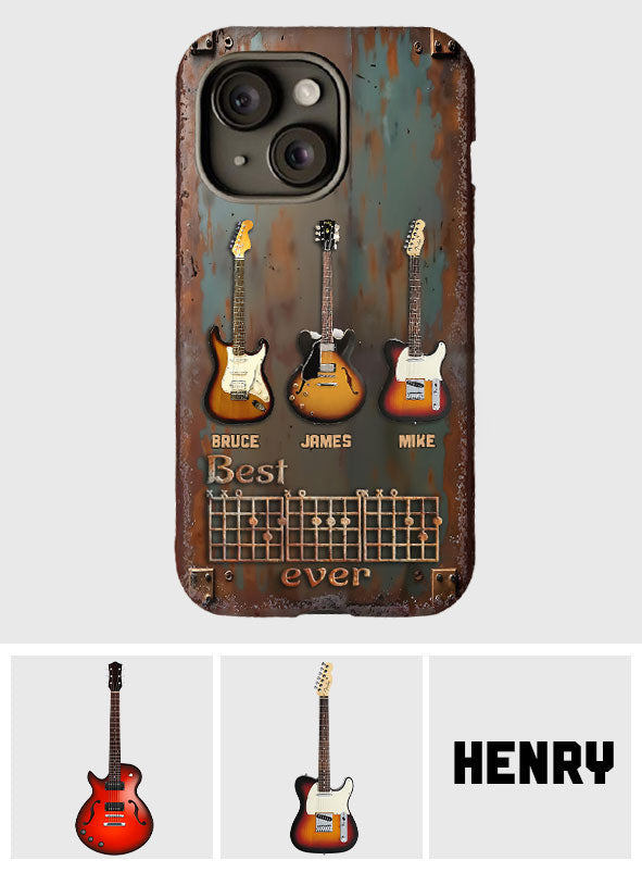 Der beste Gitarren-Papa aller Zeiten – Personalisierte Handyhülle mit Gitarren-Vollbild