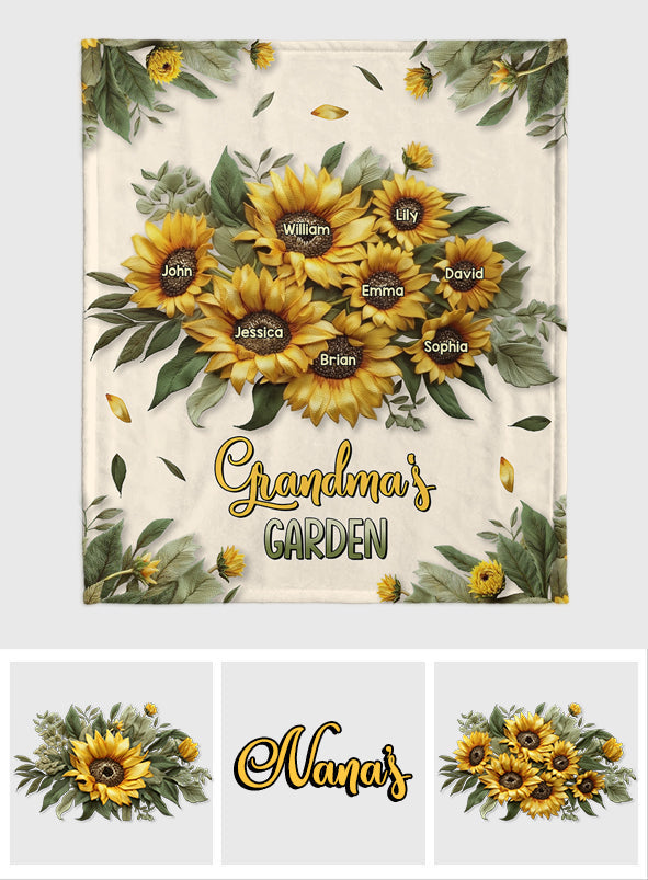 Omas Mamas Garten – Personalisierte Oma-Decke