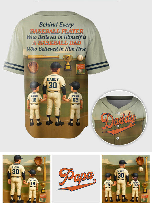 Baseball-Papa – Personalisiertes Baseball-Trikot