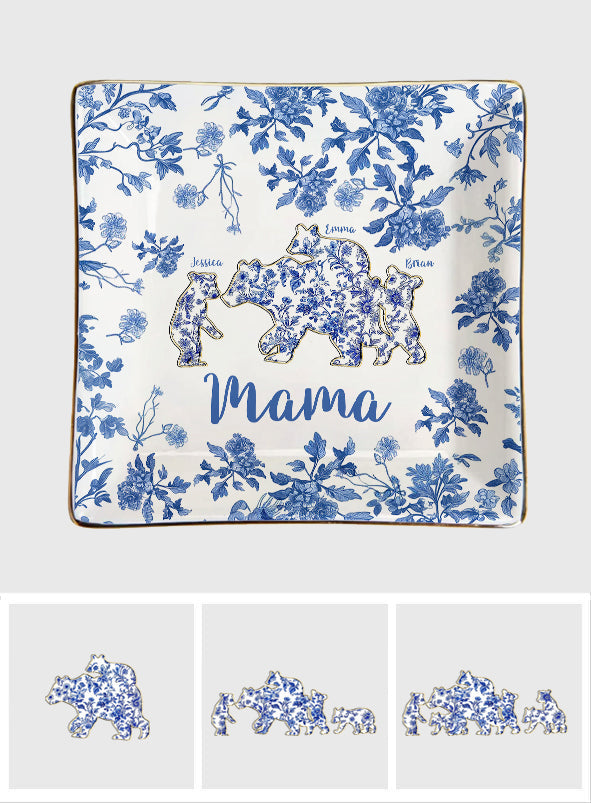 Mama Bär – Personalisierte Schmuckschale für Mütter mit Volldruck