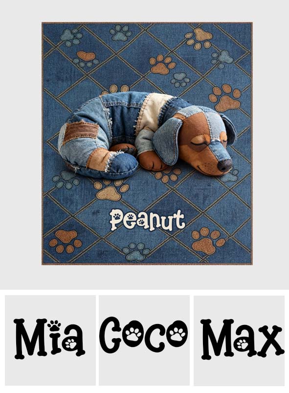 Jeans-Quilt-Patch-Hundedecke – Personalisierte Hundedecke