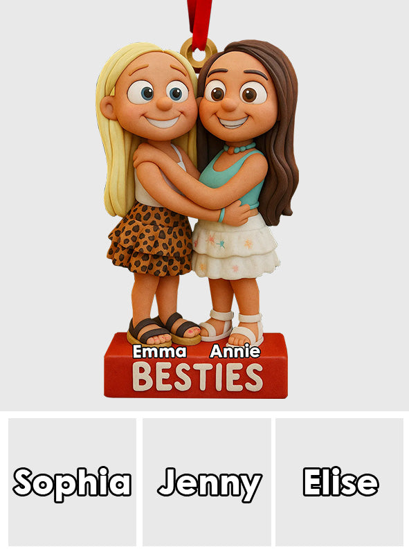 Für immer beste Freundinnen – Personalisierter transparenter Anhänger für beste Freundinnen