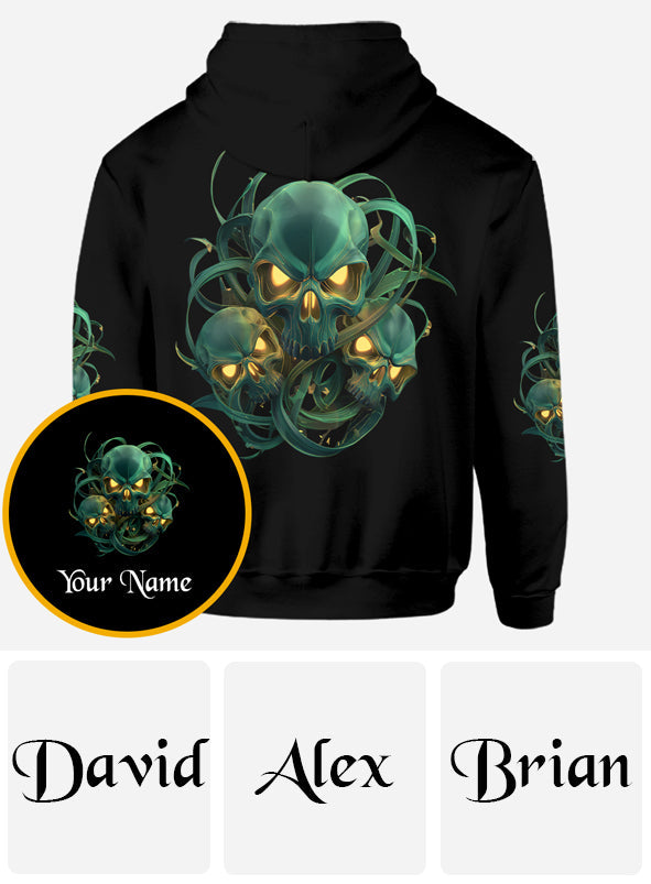 Mein Dämon ist zum Spielen draußen - Personalisiertes Totenkopf-Shirt