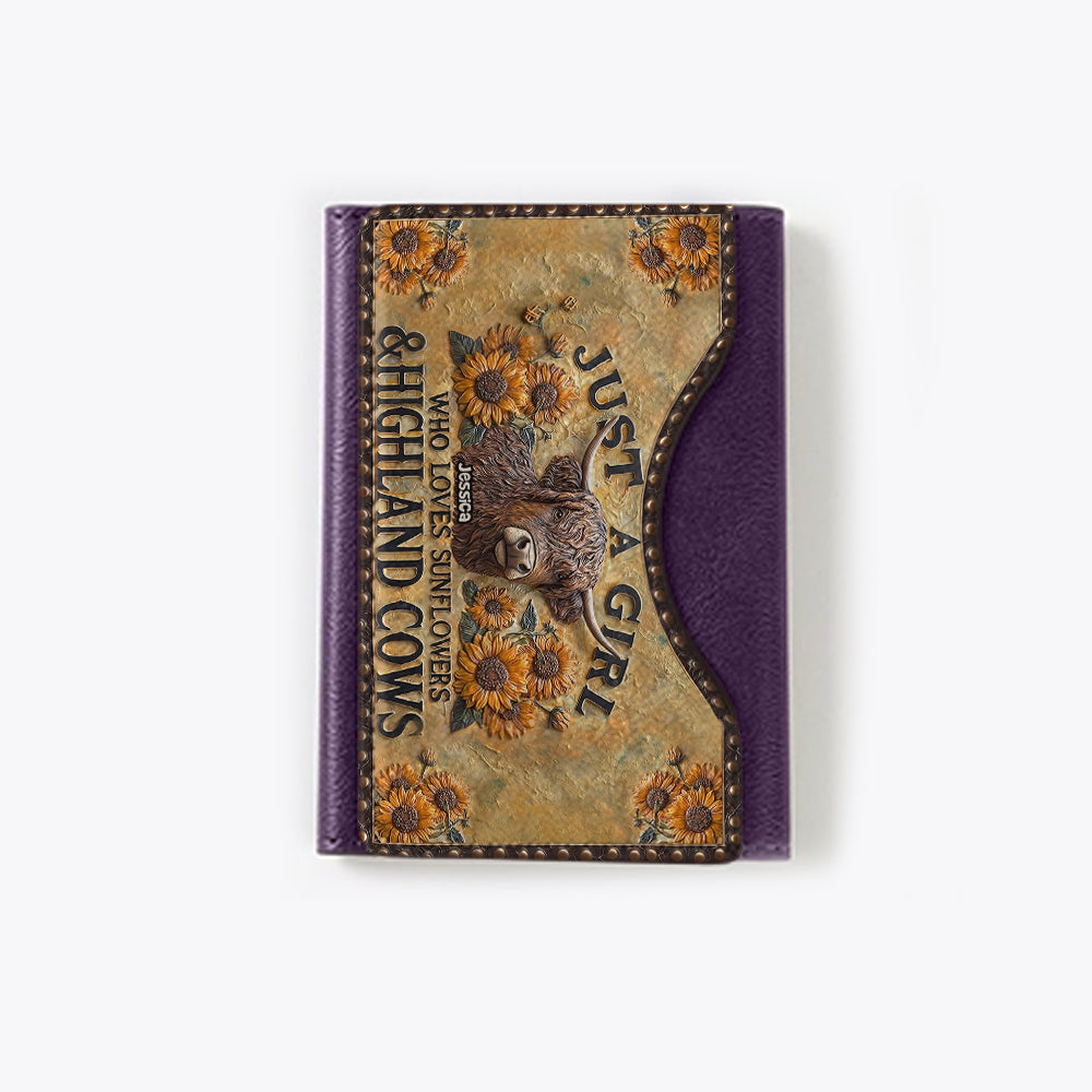 Just A Girl Who Loves Highland Cow - Personalized Highland Cow Magsafe Wallet