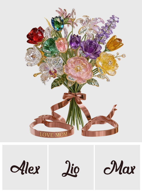 Geschenk für Mama, Oma, Stiefmutter – Personalisierte Acrylplakette in individueller Form für Mutter