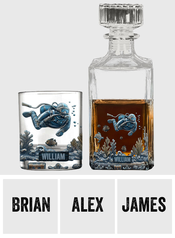 Ocean's Deep – Personalisiertes Whiskyglas für Taucher
