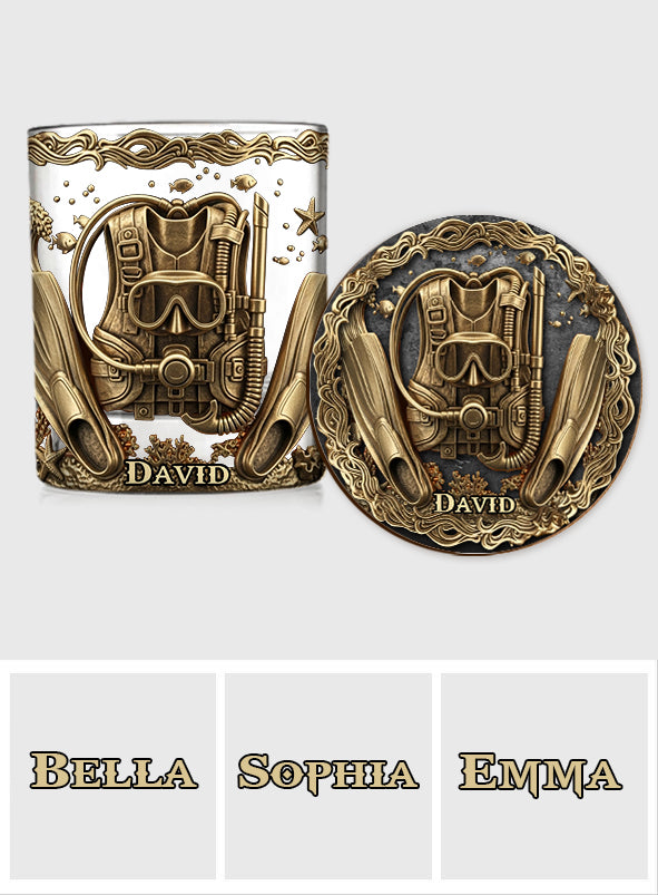Scuba Diving Life – Personalisiertes Taucher-Whiskyglas