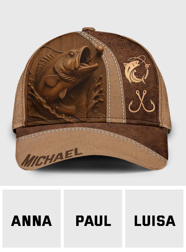 Großmaulbarsch - Personalisierte Angel-Klassiker-Kappe