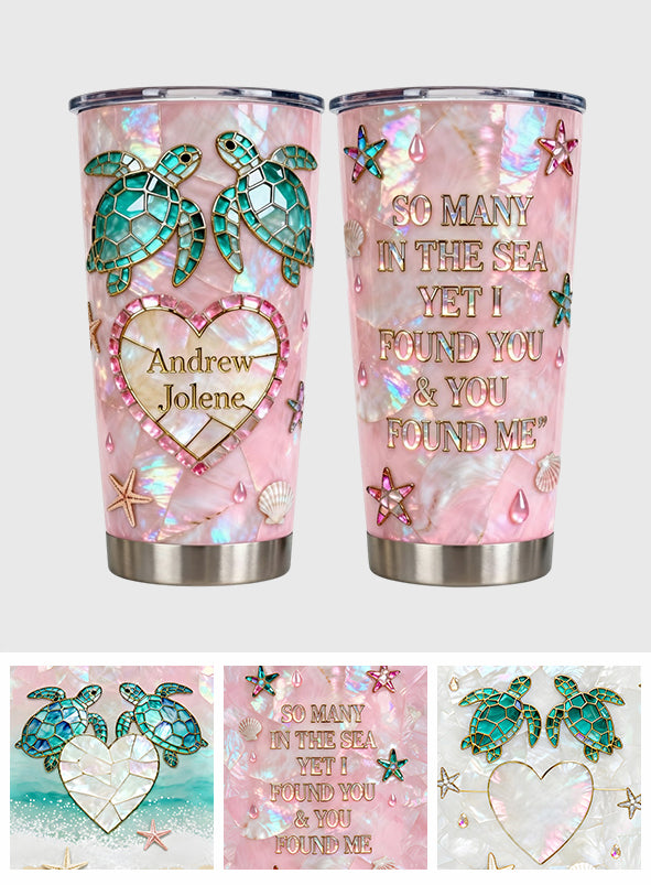 Ich habe dich gefunden und du hast mich gefunden – personalisierter Schildkrötenbecher