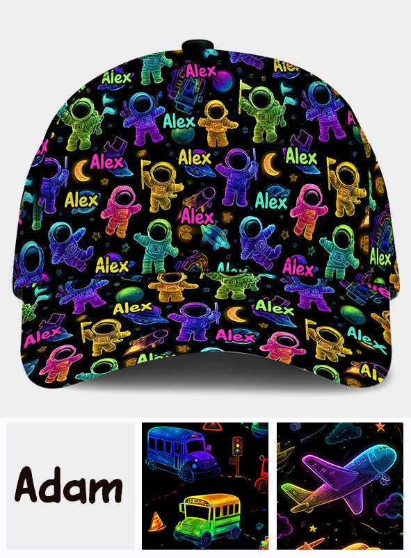 Astronauten-Mütze, geeignet für Kinder, die draußen unterwegs sind – personalisierte klassische Kinderkappe