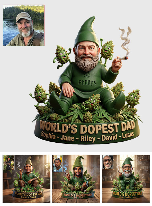 Der coolste Papa der Welt - Personalisierte Weed Acrylplakette