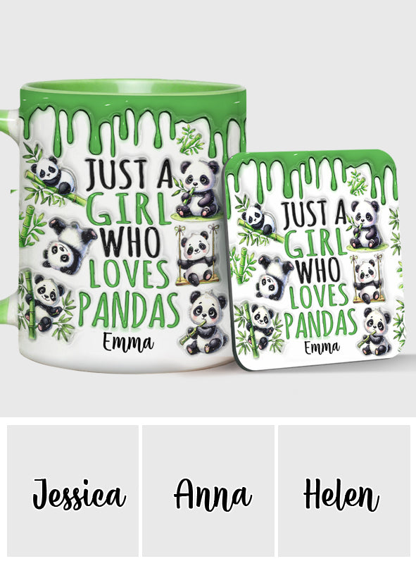 Personalisierte Tasse für Panda-Fans – einfach ein Mädchen, das Pandas liebt