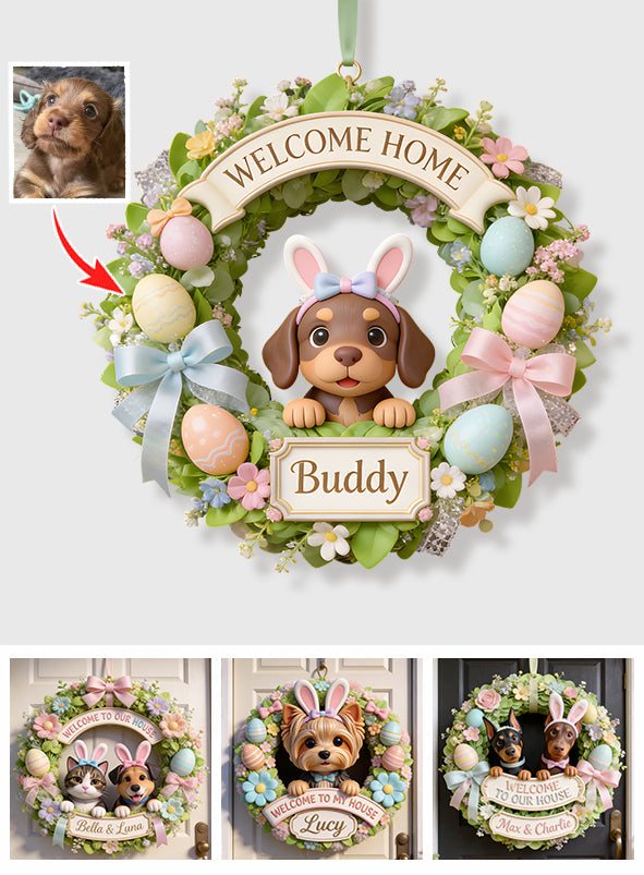 Any Photo Easter's Day Gift - Personalized Dog Custom Shaped Wood Sign