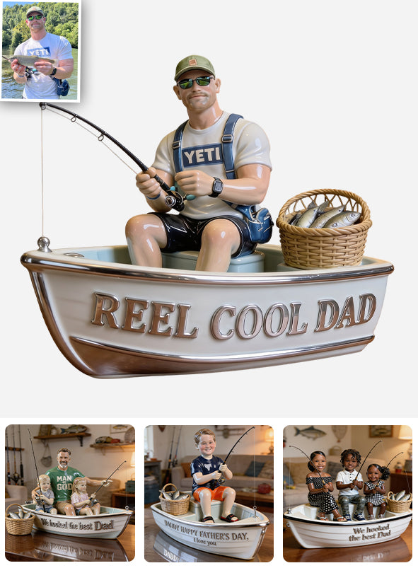 Angler Papa - Personalisierte Angel Acrylplakette in Sonderform