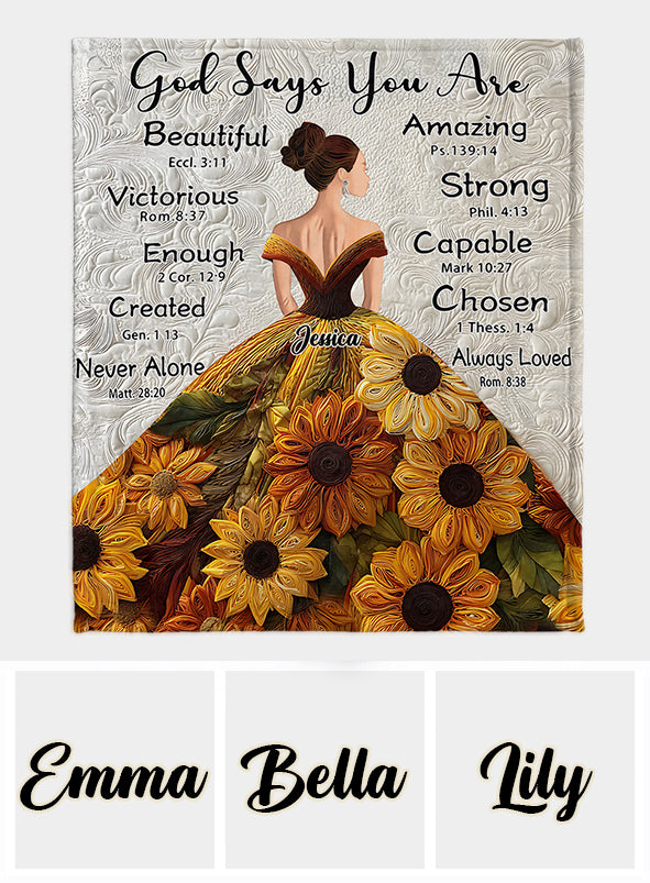 Gott sagt, du bist es – Personalisierte Decke für Afroamerikaner