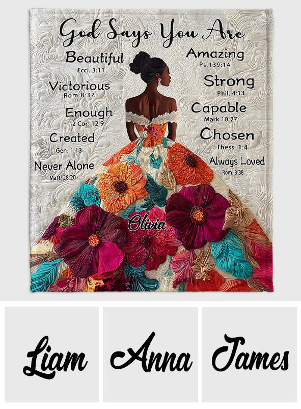 Gott sagt, du bist es – Personalisierte Decke für Afroamerikaner