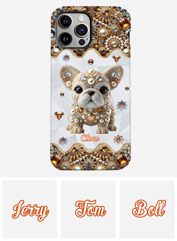 Liebe Französische Bulldogge - Personalisierte Handyhülle mit Hundemotiv