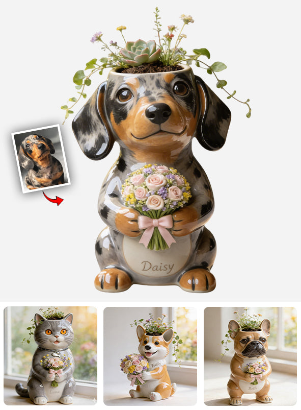 Custom Any Photo - Personalized Dog Acrylic Pot