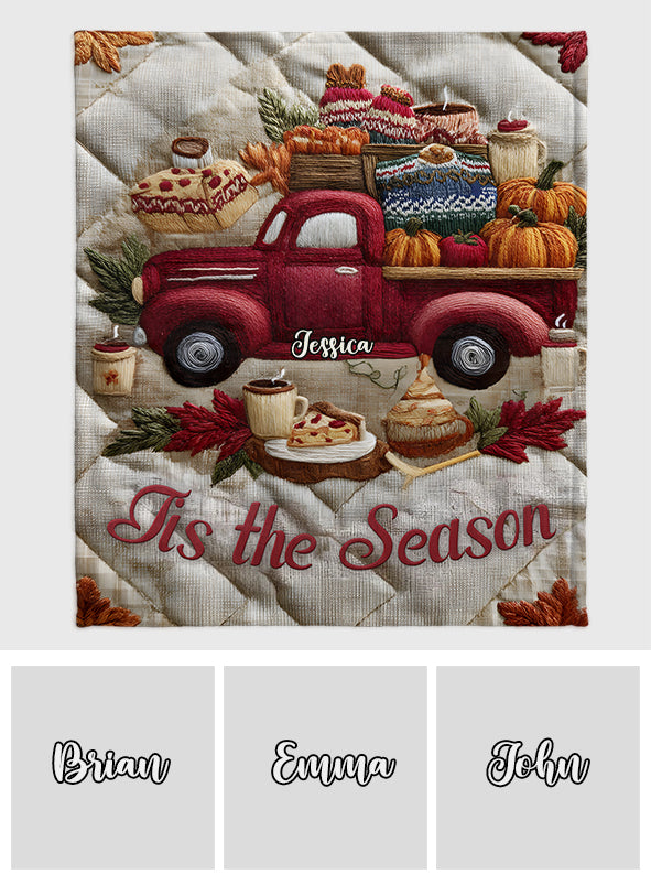 Tis The Season - Personalized Autumn Blanket