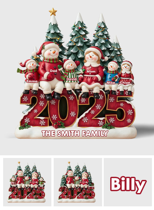 Happy Family - Personalized Family Custom Shaped Acrylic Plaque