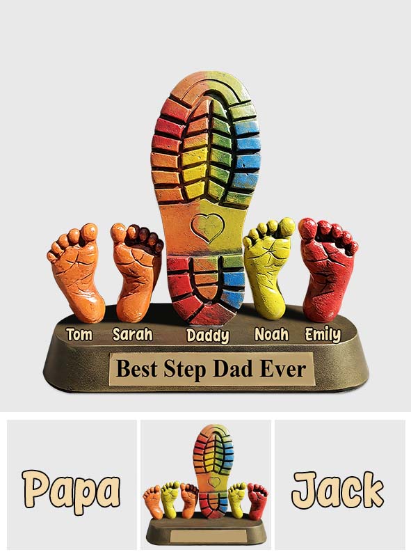 Best Step Dad Ever - Personalized Father Custom Shaped Acrylic Plaque