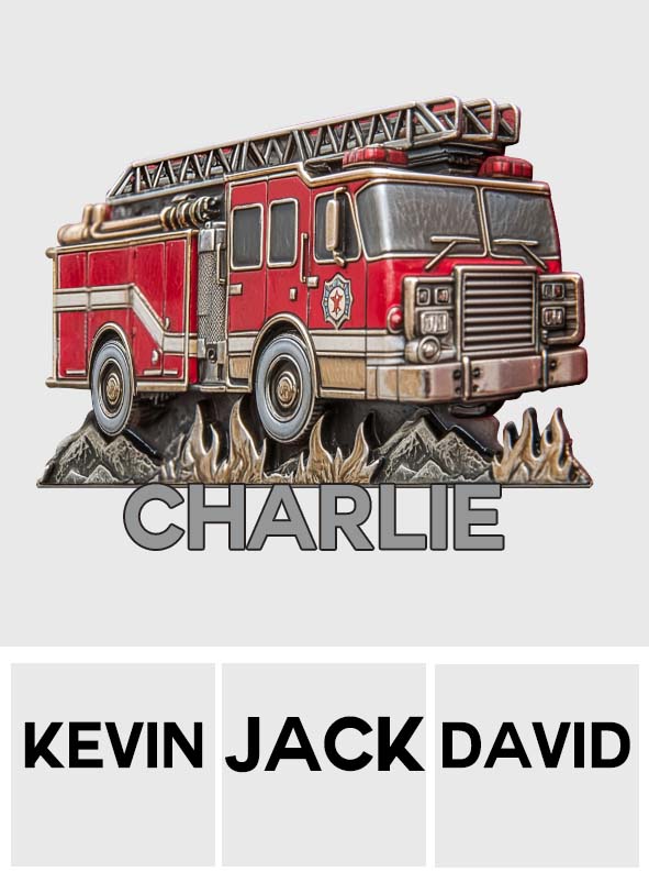 Stolzer Feuerwehrmann – Personalisierter Feuerwehr-Magnet