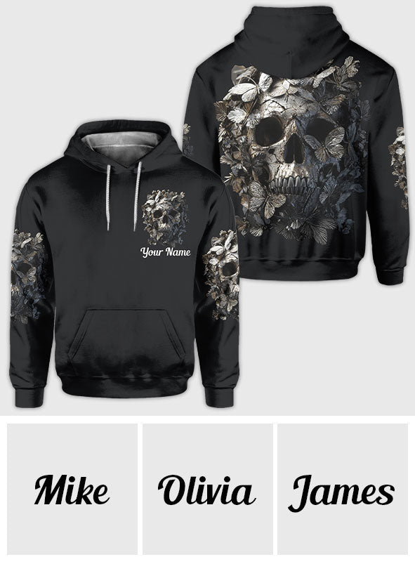 Cooles Totenkopf-Shirt mit personalisiertem Totenkopf-Print