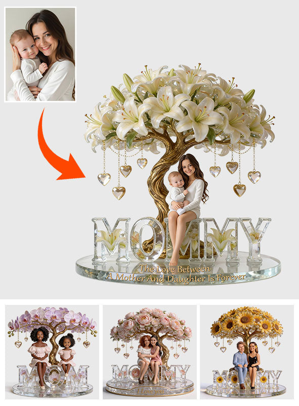 Individuell gestaltete Acrylplakette mit Foto Ihrer Wahl – Personalisierte Mutterplakette in individueller Form