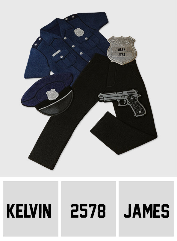 Police Outfits - Personalized Police Officer Non-Slip Tufted Rug