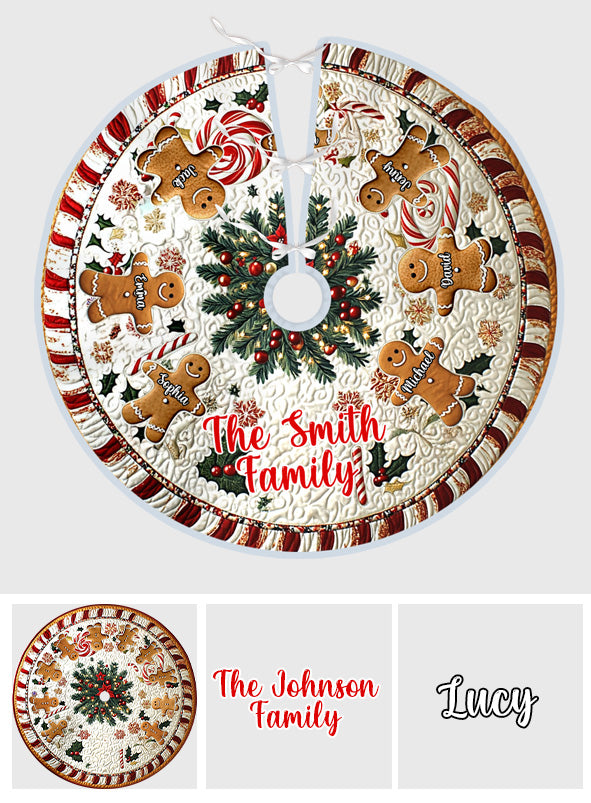 The Gingerbread Crew - Personalized Family Tree Skirt