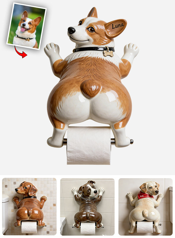 Cheeky Wall Buddy - Personalized Dog Toilet Paper Holder