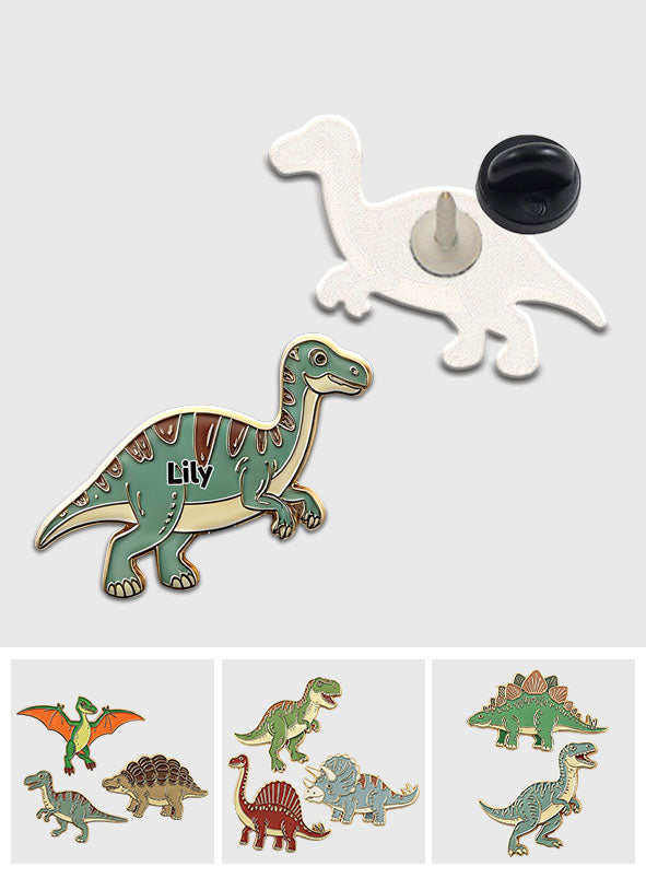 Dinosaurier-Kollektion für Kinder – Personalisierter Kinder-Pin