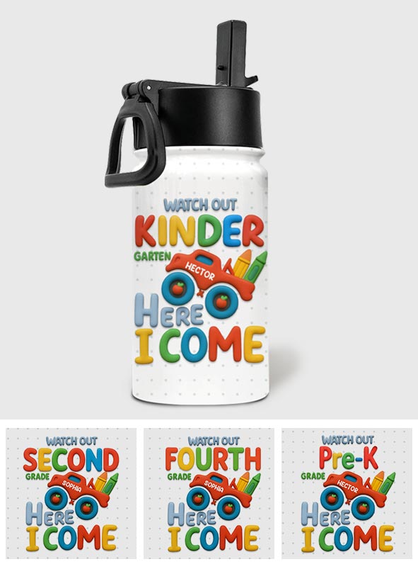 Achtung, Kindergarten, ich komme! - Personalisierte Kinder-Trinkflasche