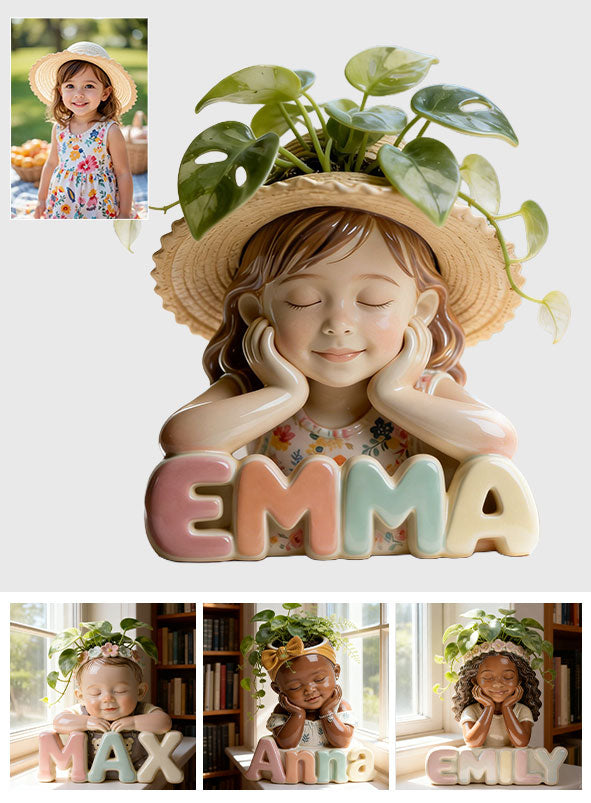 Blossom Dream Planter - Personalized Kid Acrylic Pot & Stake