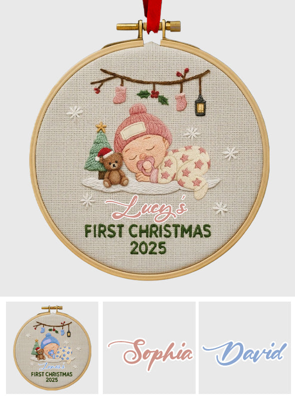 Baby 1. Weihnachten – Personalisierter Neugeborenen-Weihnachtsschmuck