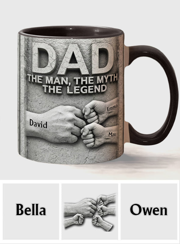 The Man The Myth The Legend - Personalized Father Accent Mug