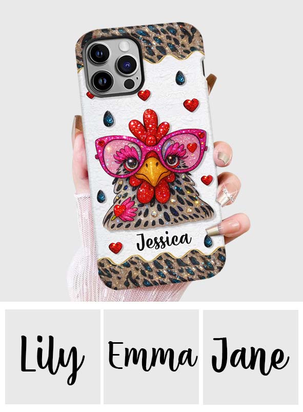 Crazy Chicken Lady - Personalized Chicken Full Print Phone Case