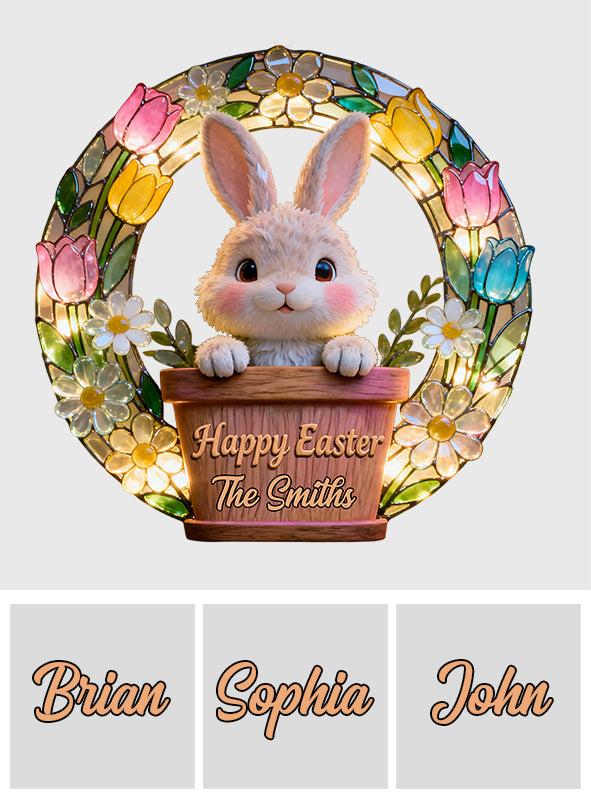 Happy Easter - Personalized Family LED Light Acrylic Sign